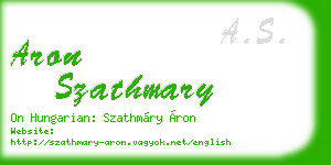 aron szathmary business card