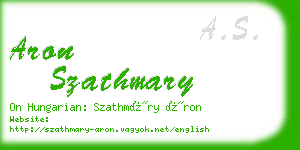 aron szathmary business card